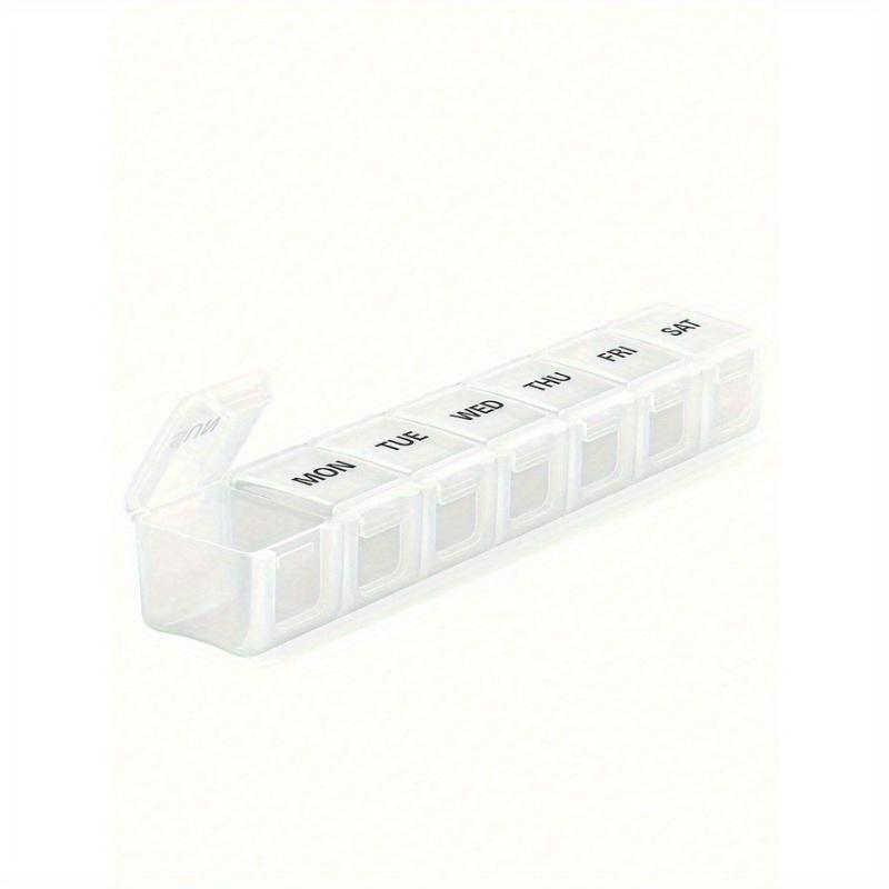 

Еженедельный органайзер для таблеток, 7-дневная большая таблетница, очень большой ежедневный органайзер для лекарств, контейнер для таблеток для путешествий, держатель для таблеток чистый