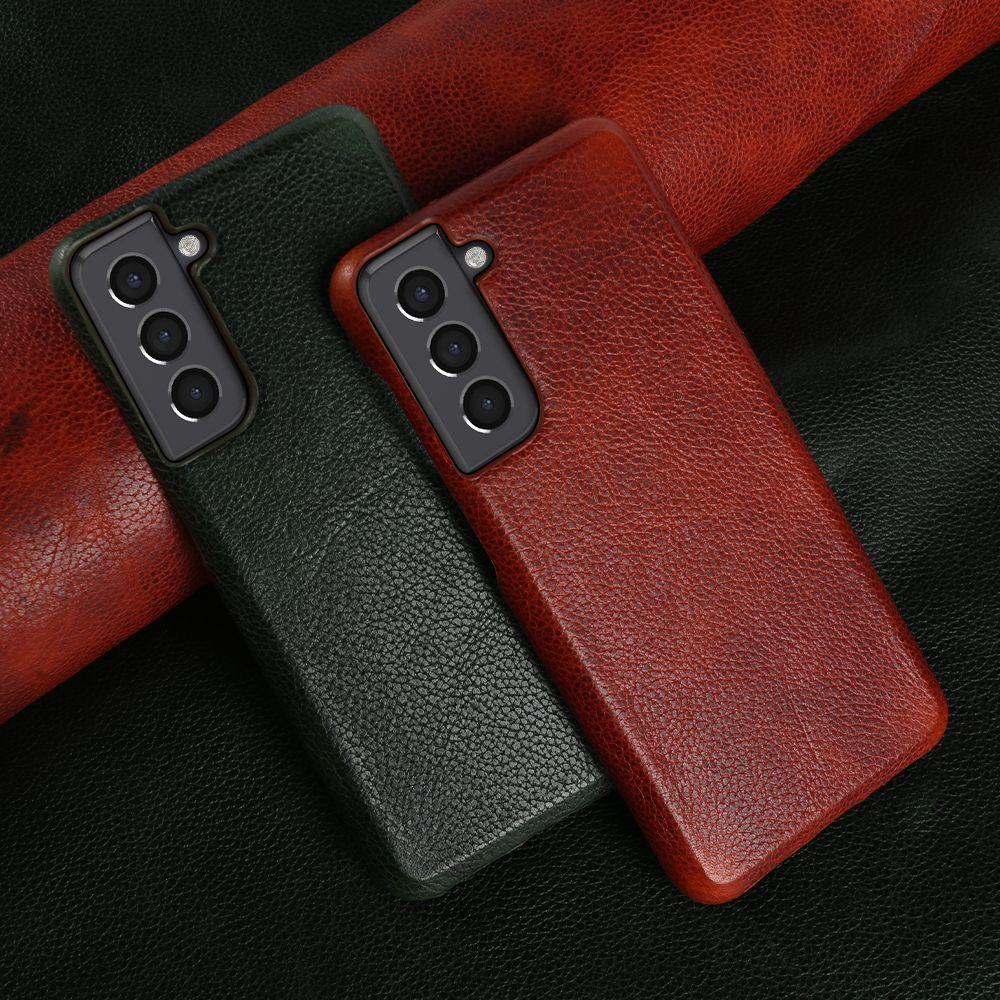 For Samsung S21 Case Luxury Real Genuine Leather Cover for Galaxy S25 FE S21Ultra S22 Plus S23Plus Note20 Phone Cases Coque Capa