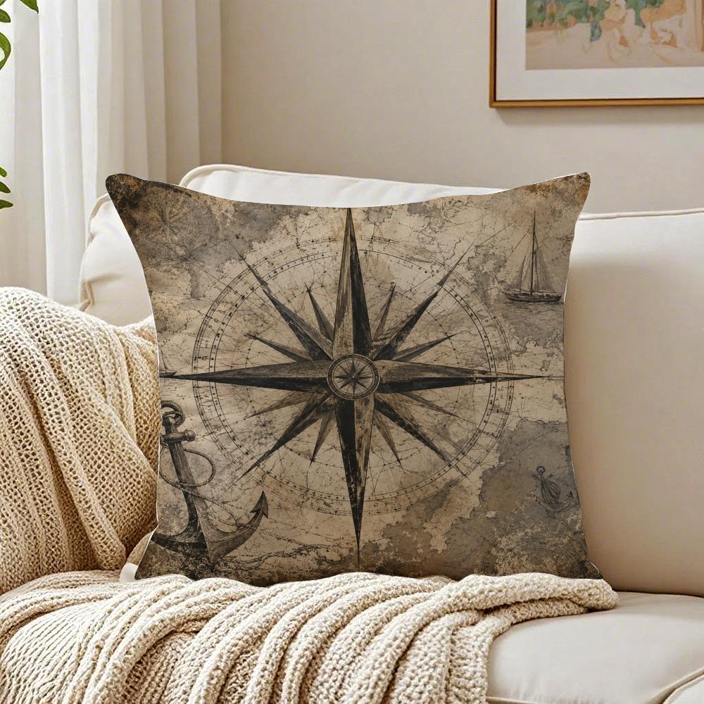 Graybrown Sailing Anchor Shape Pillow Case Breathable Organic Short Plush Cushion Covers WrinkleResistant Soft Durable