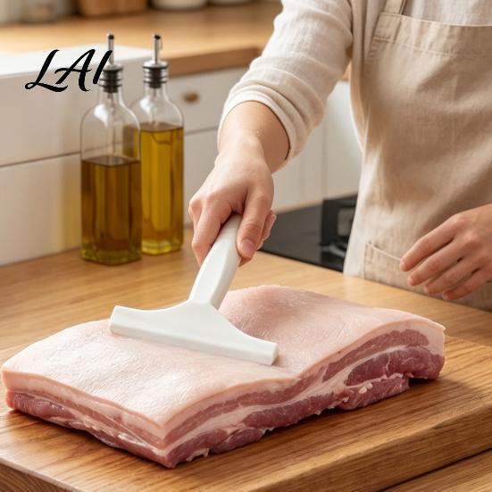 Stainless Steel Blade Pig Hair Removal Tool T-Shaped Handle Scraper Fat Tool Easy for Meat Processing And Scraping Pork Skin Cleaner