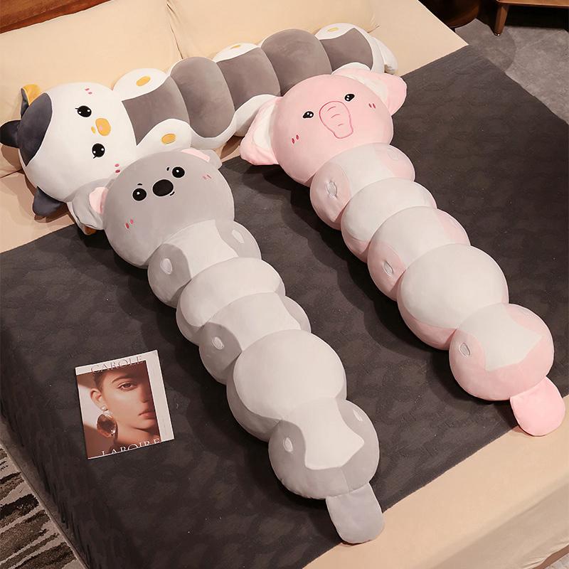 Kawaii Long sleeping Pillow Cat Koala Elephant Plush Toy Doll Pillow Soft Sofa Bed Cushion Cute Girlfriend Birthday Gift