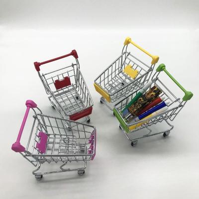 1:48 Mini supermarket nákupní vozík Stolní model Dětské hračky Domácí dekorace Miniatura