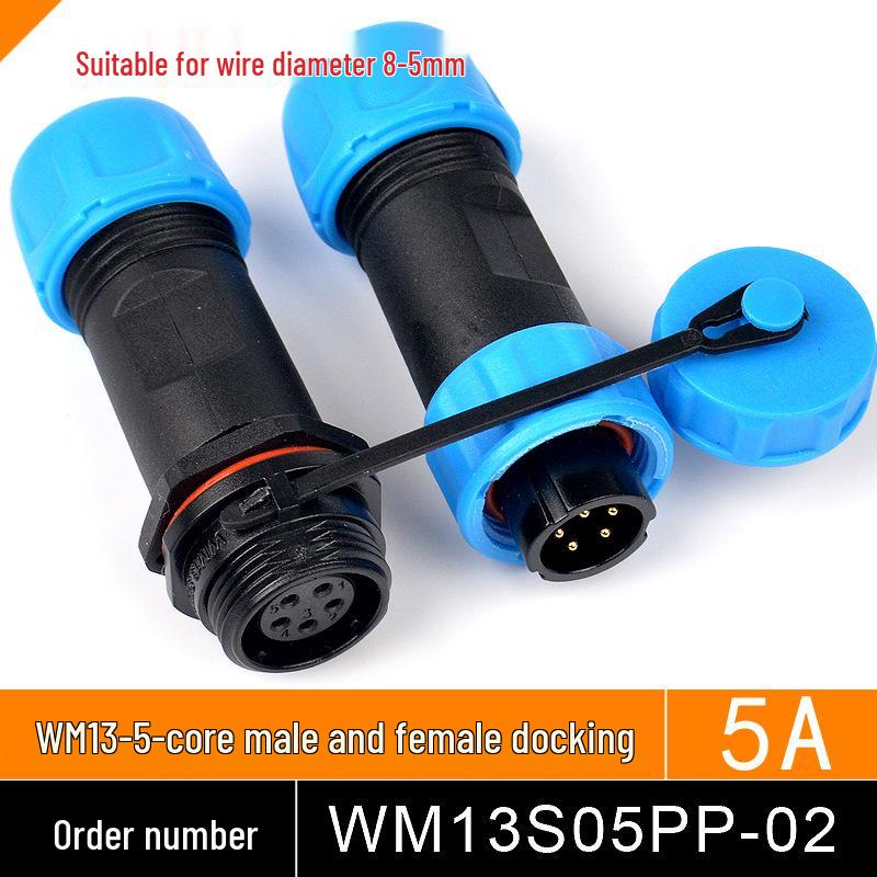 SP13 Waterproof Aviation Plug Socket Connector (2 to 9-pin Options)