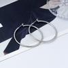 Thickened Electroplated Minimalist Hoop Earrings Round Face Women Korean Style Fashion Jewelry