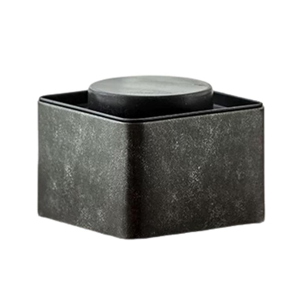 Sealed Storage Tea Iron Cans Airtight Design Classical Style Tea Cans Retro Style Square Shape Iron Boxes Home Use