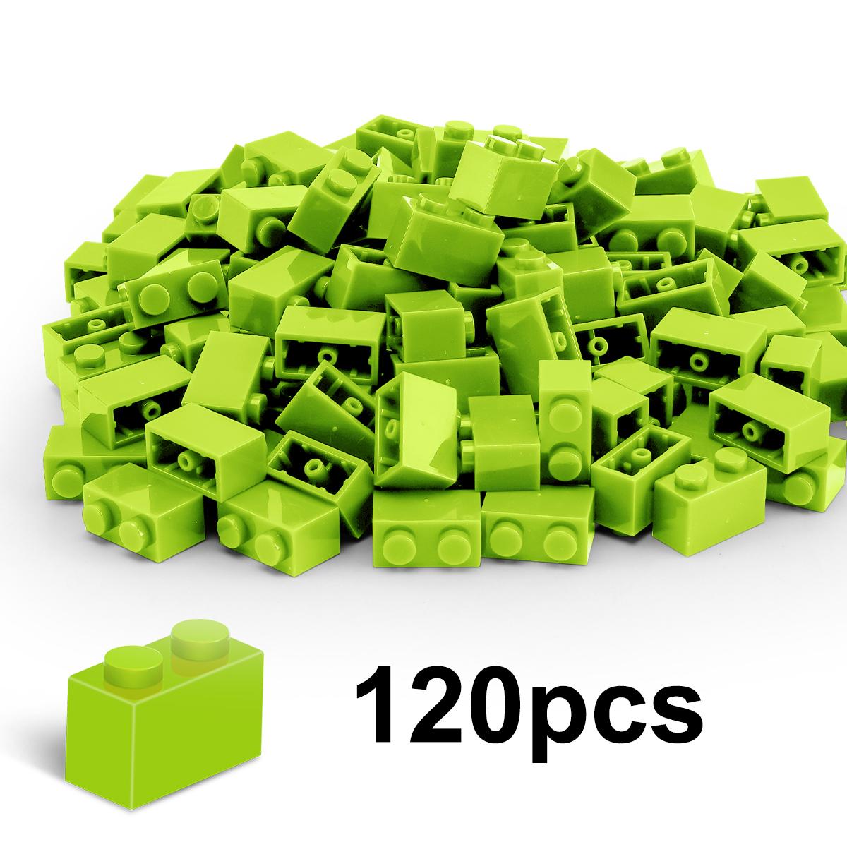 100g1x2hoher SteinBausteine Dicke FigurenSteine PunkteLernorientiert Kreativ GrößeKompatibel Mit Spielzeug fürKinder 100g1x2high brick hellgrüne