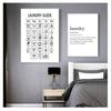 Wall Art Laundry Cheat Sheet Poster Print Minimalist Art Poster Wall Pictures For Bathroom Decor Laundry Guide Canvas Painting