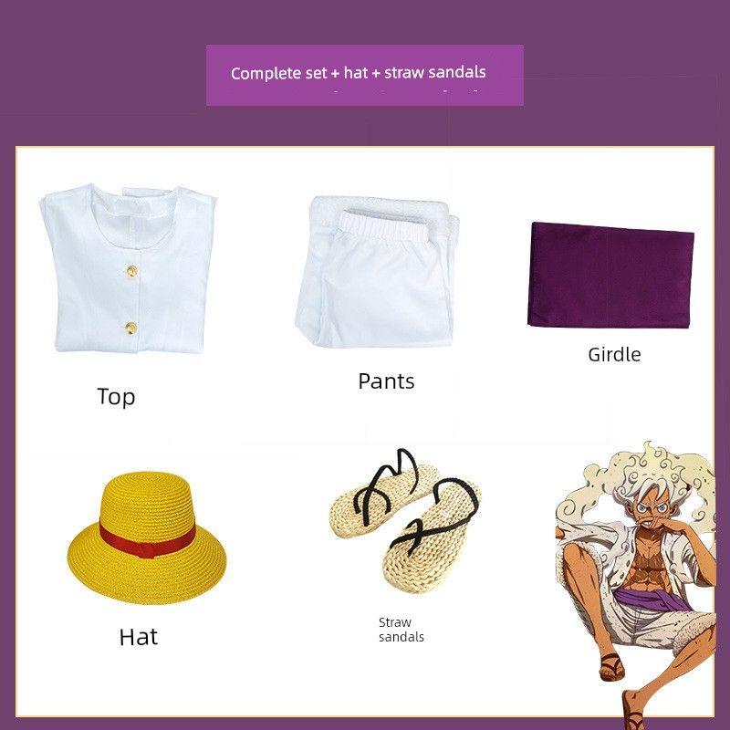 One Piece Luffy Cosplay Costume Wano Country Arc Sun God Nika Luffy New Outfit Cosplay Luffy Awakening Costume