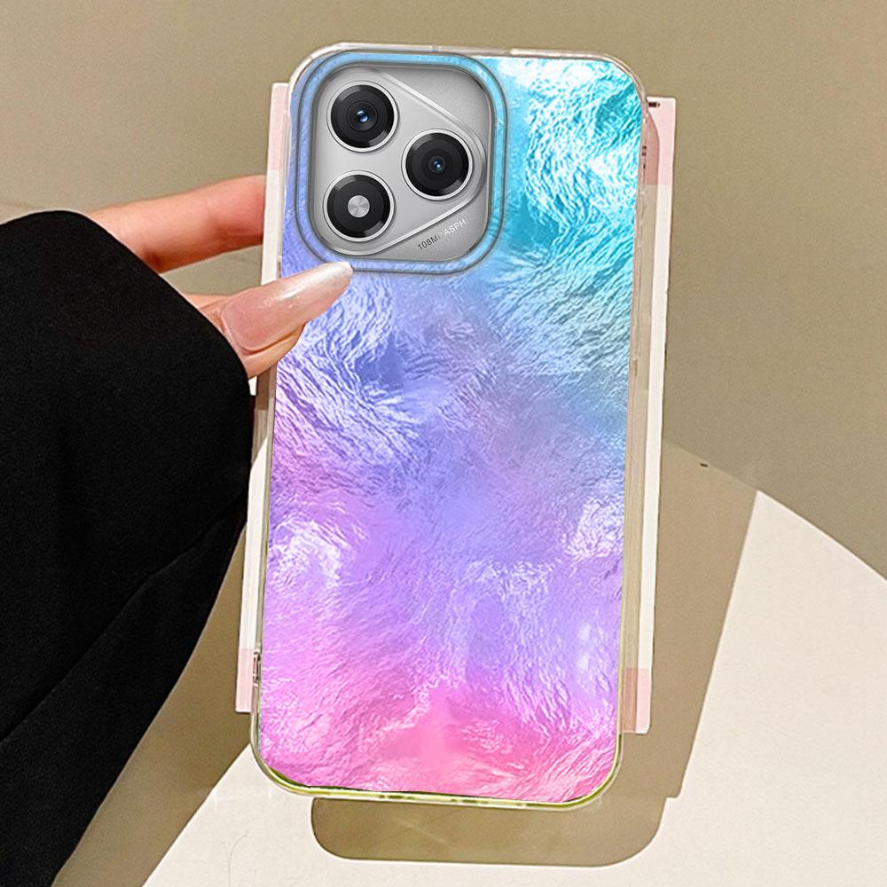 

Красочный градиентный чехол для телефона с текстурой ледника для Honor 400 200 Pro Magic7 6 5 Lite X9a X9c X8b X8a X8c Силиконовая задняя крышка Honor Magic6 Lite 5G белый