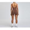 New Nude Camisole Jumpsuit Yoga Women'S Dance Fitness Jumpsuit Tight Back Sports Jumpsuit