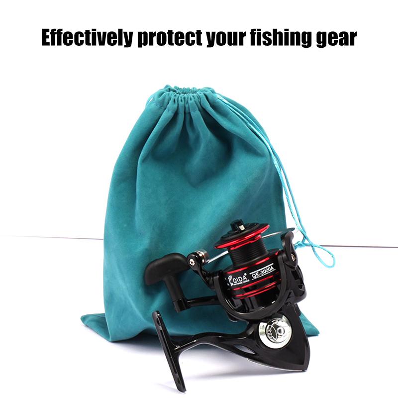1/3Pcs Fishing Tackle Fishing Gear Accessories Wheel Storage Pouch Bag Fishing Reel Bag Portable Drawstring Reel Protect