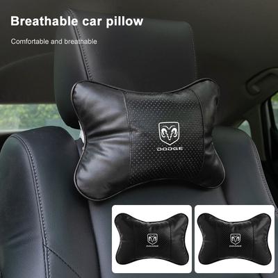 1/2Pcs Leather Car Interior Seat Headrest Neck Pillow Car Accessories for Caliber Ram 1500 Caravan Charger Grand Caravan Journey Coolway Durango