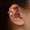 Flower Ear Cuff for Women Sparkle Clip On Earrings Non-Piercing Elegant Trendy 2026 New Jewelry