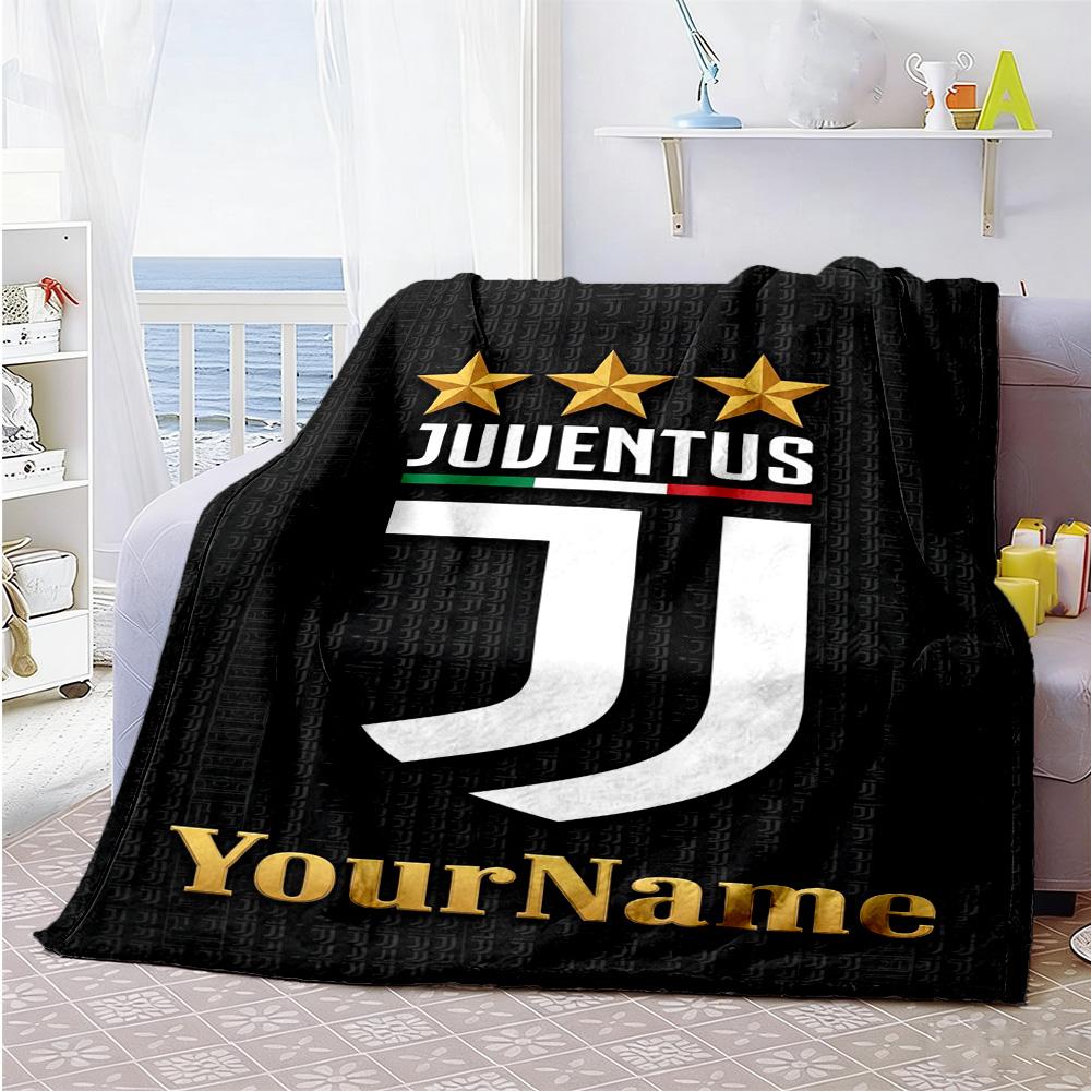 Juventus Personalized Name Blanket Throw Personalized Blanket Ultra-Soft Great for Livingroom Living Room Seaside Bedding Ideal for All Seasons