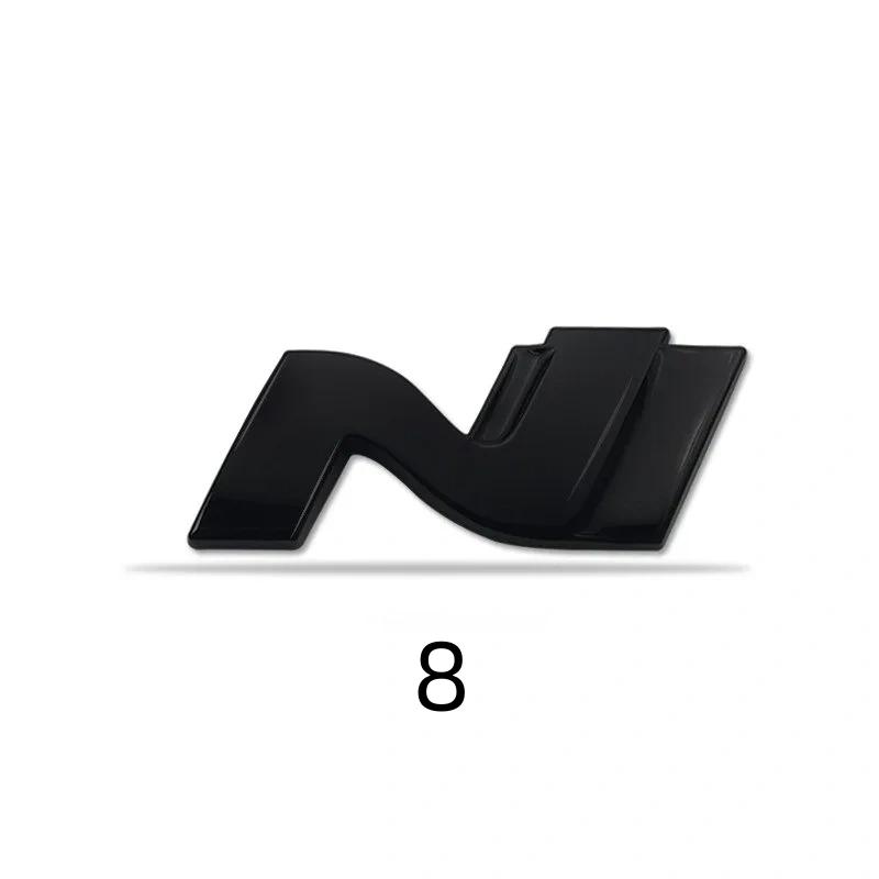 3D Metall N Line Logo Emblem Aufkleber Kühlergrill Seitenkotflügel Heckklappe Abzeichen Aufkleber für i20 i30 Kona Elantra Tucson N Line Zubehör