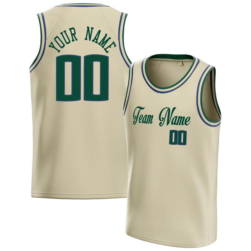 Fashion Cream Basketball Tank Tops Summer Trend Custom Name Team Name Sports Vest Casual Oversized Team Uniforms Tops