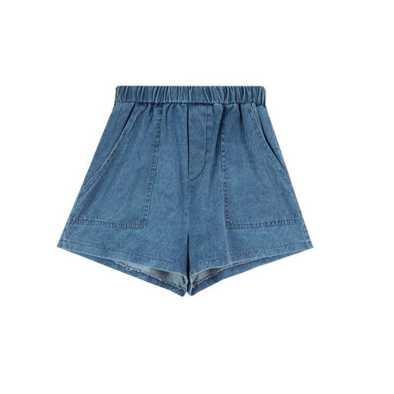 

Plus-Size Short Sleeve Denim Shirt and Shorts Set for Women - Summer 2026 Edition S (Weight 80-95 lbs)