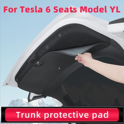 For Tesla Model YL 6-Seater 2026 Trunk Tailgate Protection Pad, Rear Trunk Door Leather Anti Fouling Protection Pad, Accessories