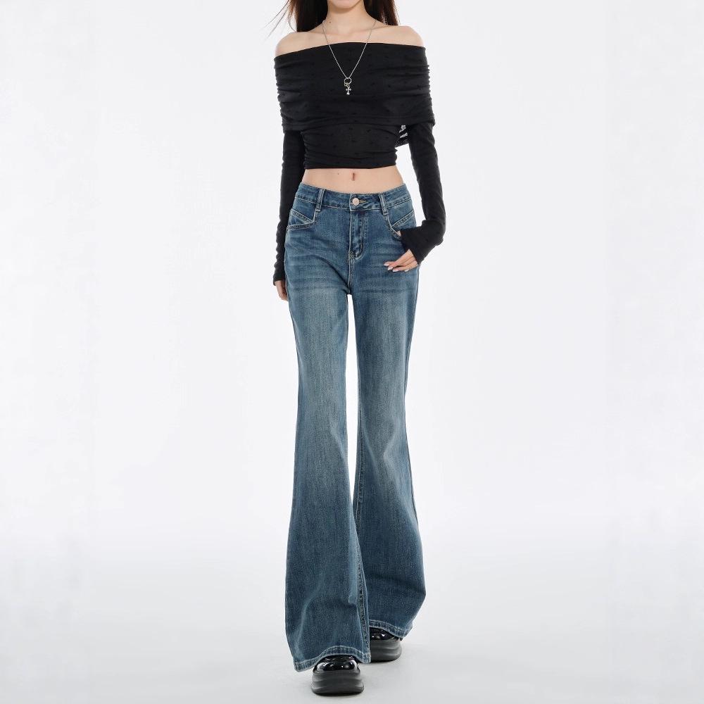 2025 Women's High-Waisted Retro Micro-Flare Stretch Jeans – Non-Clingy, Flattering Bell Bottoms