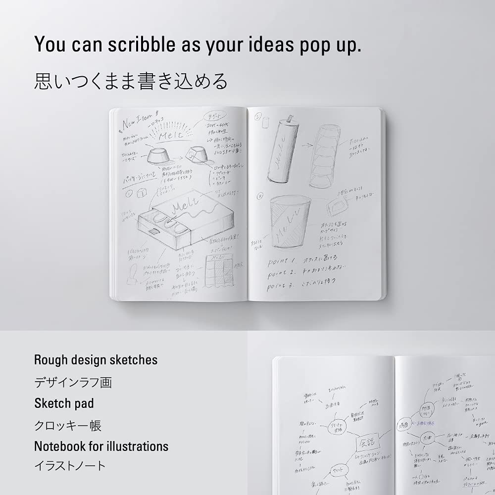 Nitoms STALOGY 365 Days Notebook, A5, Plain, Limited Edition, Book Band and Pen Holder, Black, S4139