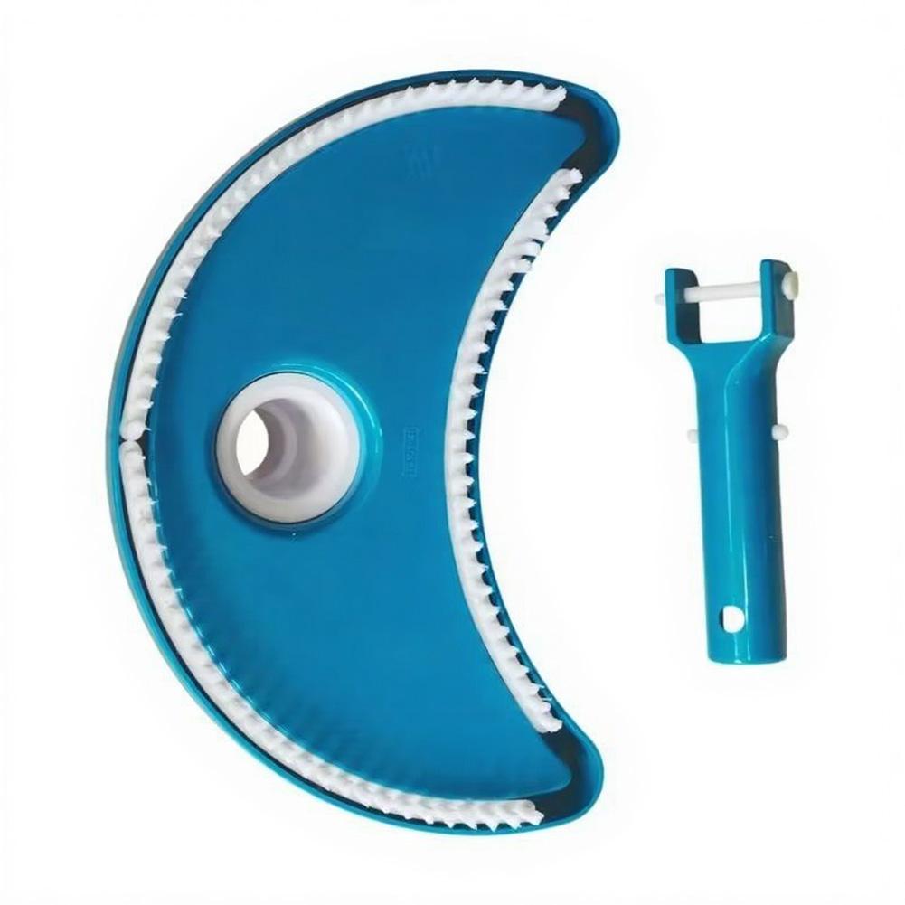 HalfMoon Pool Vacuum Head for Efficient Debris Removal Lightweight Design Compatible with Standard 124 and 15 Inch Hoses