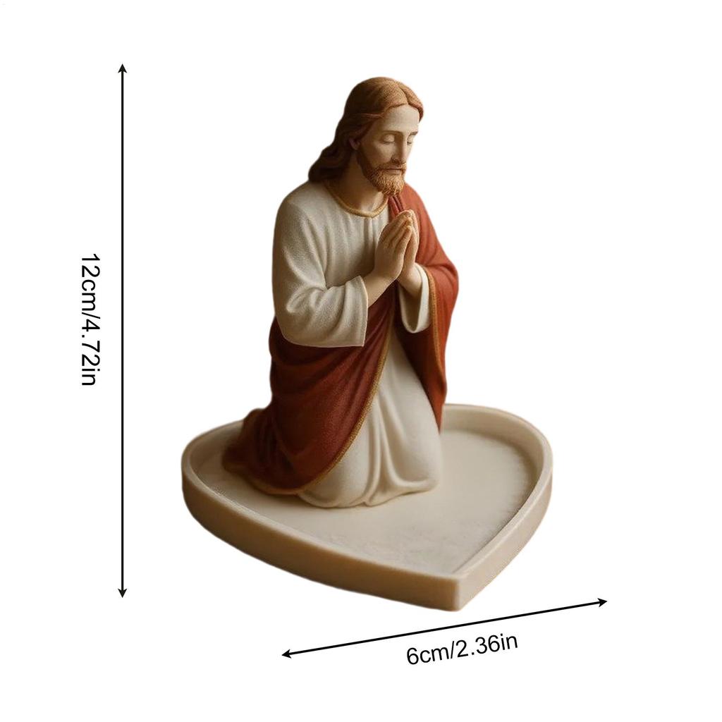 Virgin Mary Rosary Holder Statue Resin Blessed Mother Statue Holy Mother Figure Catholic Gifts for Women Religious Home Decor