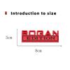 1Pc 3D Metal Bogan Edition Logo Car Front Grille Badge Side Fender Rear Trunk Emblem Sticker Decal