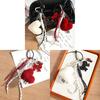 Fashion Heart Butterfly Knot Keychain With Handmade Woven Cord For Office Use