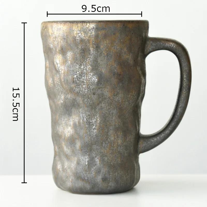 Classical Coloured Mug 620ml Ceramic Cup&saucer Dining Table Coffee Cup Milk Tea Mugs Afternoon Tea Teacup Fruit Juice Container