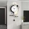 Blorple WM915 Radio-Controlled Pendulum Wall Clock, Stylish and Quiet, Perfect for Room Decor, Bedroom, or Office