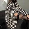Women's Mid-length Wool Plaid Coat: Loose, Padded, Warm for Spring/Autumn