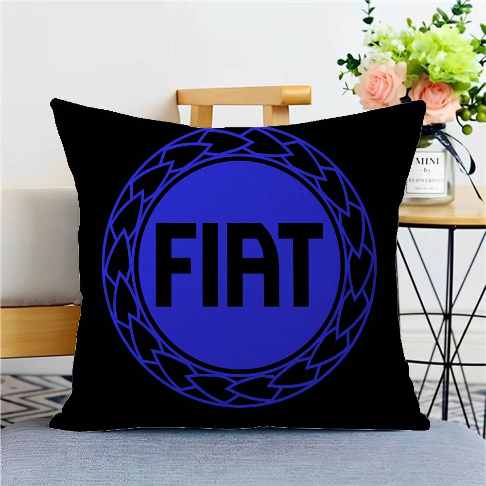 F_Fiats Logo Pillow Gift Home Office Decoration Bedroom Sofa Car Cushion Cover Case 45x45