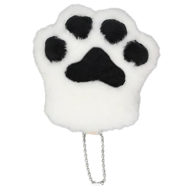 Animes Cats Paw Keychain Plush Cats Paw Keyring Cute Car Backpack Pendants Charm Cartoon Cats Paw Keychain Jewelry Gifts