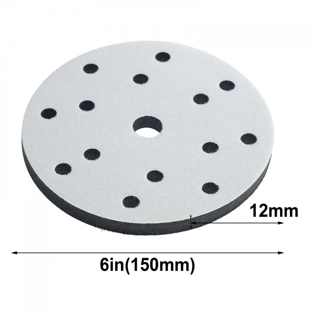 Dust Sanding 6 Inch 15 Holes Sponge Interface Pad for Longer Disc Life