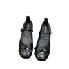 Temperament Versatile Thick Heel Mary Jane Shoes Women's Summer New Fairy Shallow Mouth Round Head Single Shoes