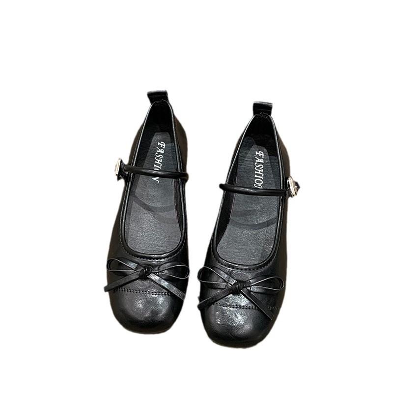 Temperament Versatile Thick Heel Mary Jane Shoes Women's Summer New Fairy Shallow Mouth Round Head Single Shoes