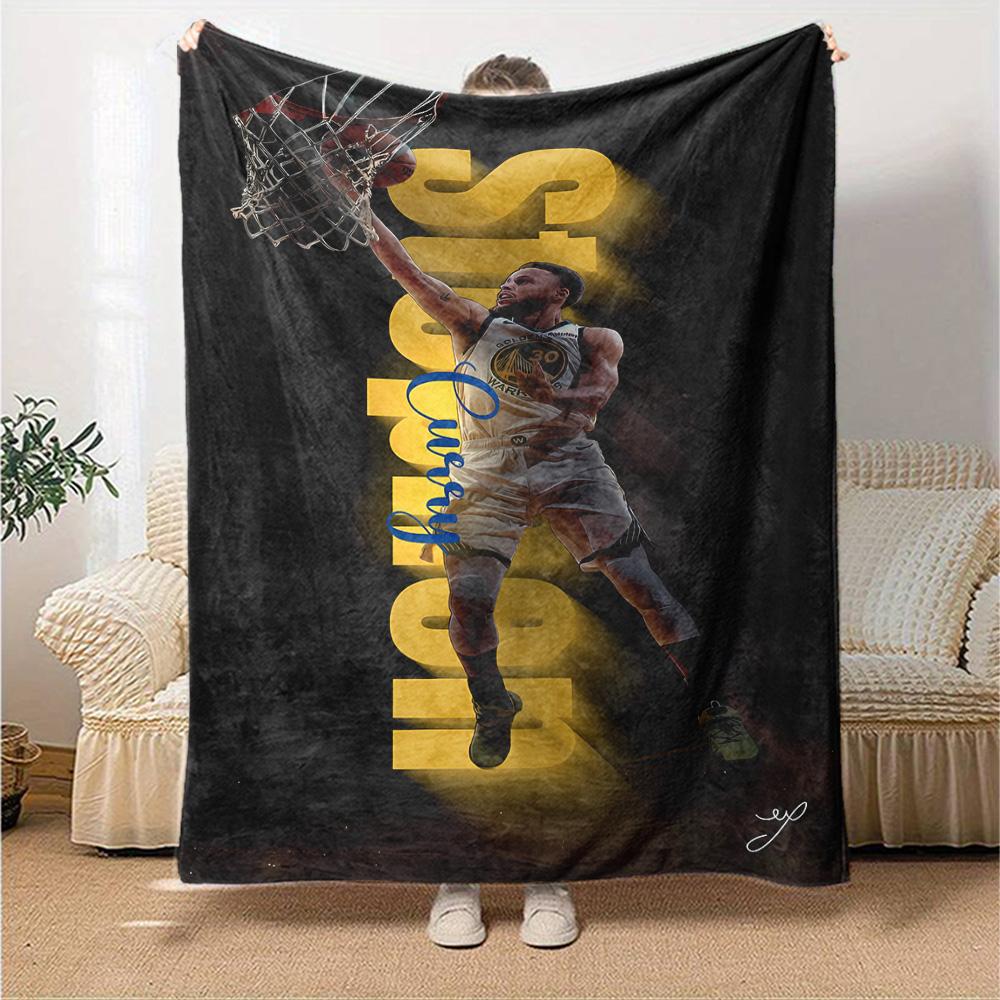 Golden State Warriors Curry Dynasty Blanket Durable Comfort Great for Seaside Livingroom Picnics Four Seasons Multipurpose Modern