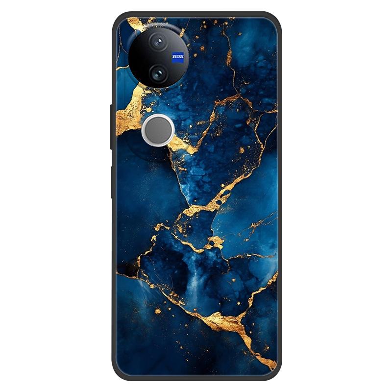 Marble Case For Vivo V50 5G Case Lovely Painted Silicone Back Cases Cover For Vivo V2427 V 50 Coque Anti Drop Protective Fundas