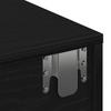 Wall Mounted Shelf with Drawers Black 100 x 36 x 19 cm Engineered Wood
