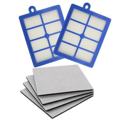 2 pezzi Hepa H12 H13 polvere e 4 pezzi filtro in cotone motorizzato per aspirapolvere Compatibile con pezzi di ricambio PHILIPS Electrolux AEG
