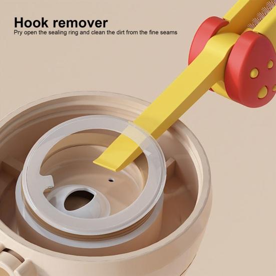 3-In-1 Cup Lid Cleaning Brush Baby Bottle Gap Corner Tight Spaces Scrubbing Brush Home Kitchen Cleaning Tool