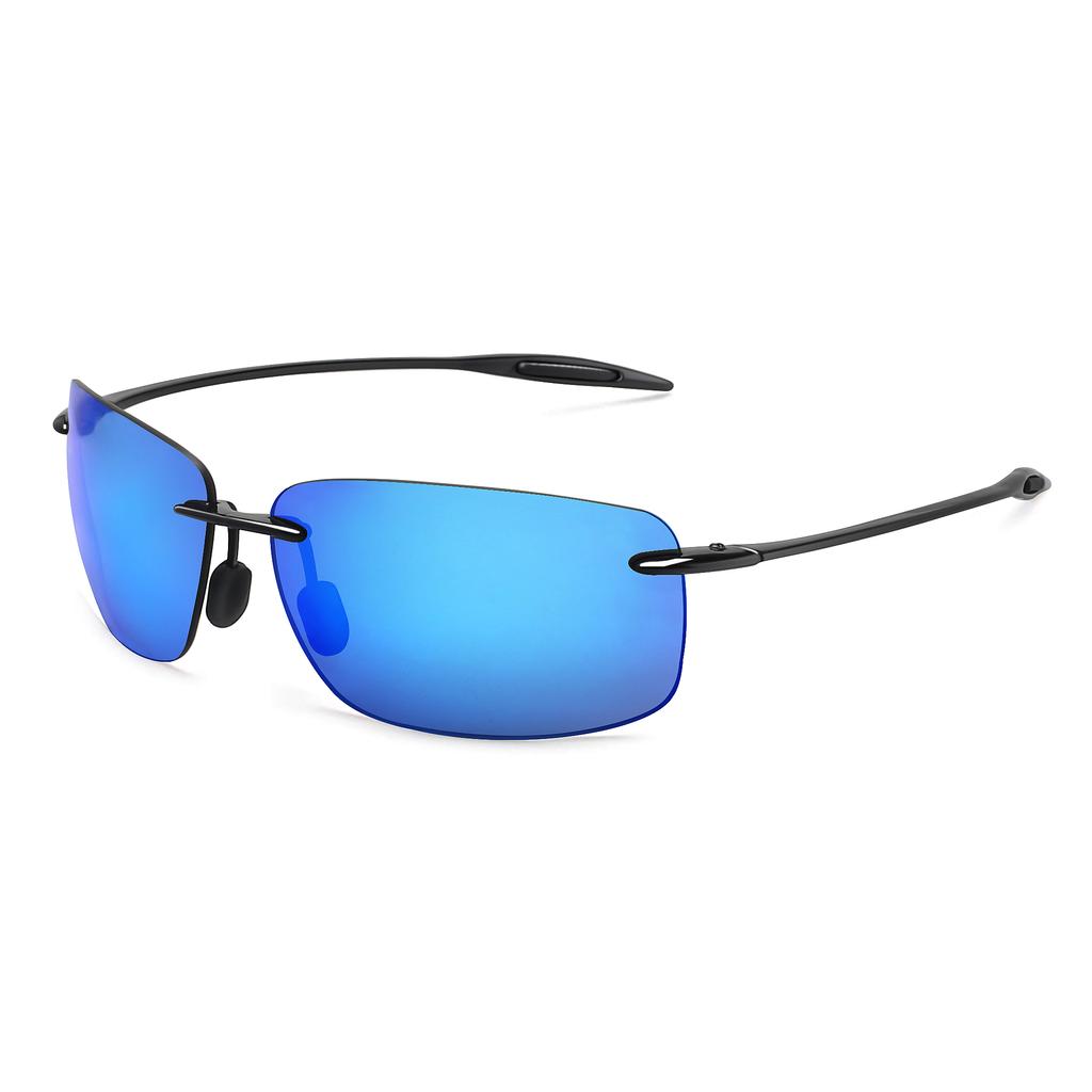 MAXJULI Mode Sport Sonnenbrille für Herren Damen Tr90 Randlose Fassung zum Laufen Angeln Golf Fahren Sonnenbrille UV400 MJ8009