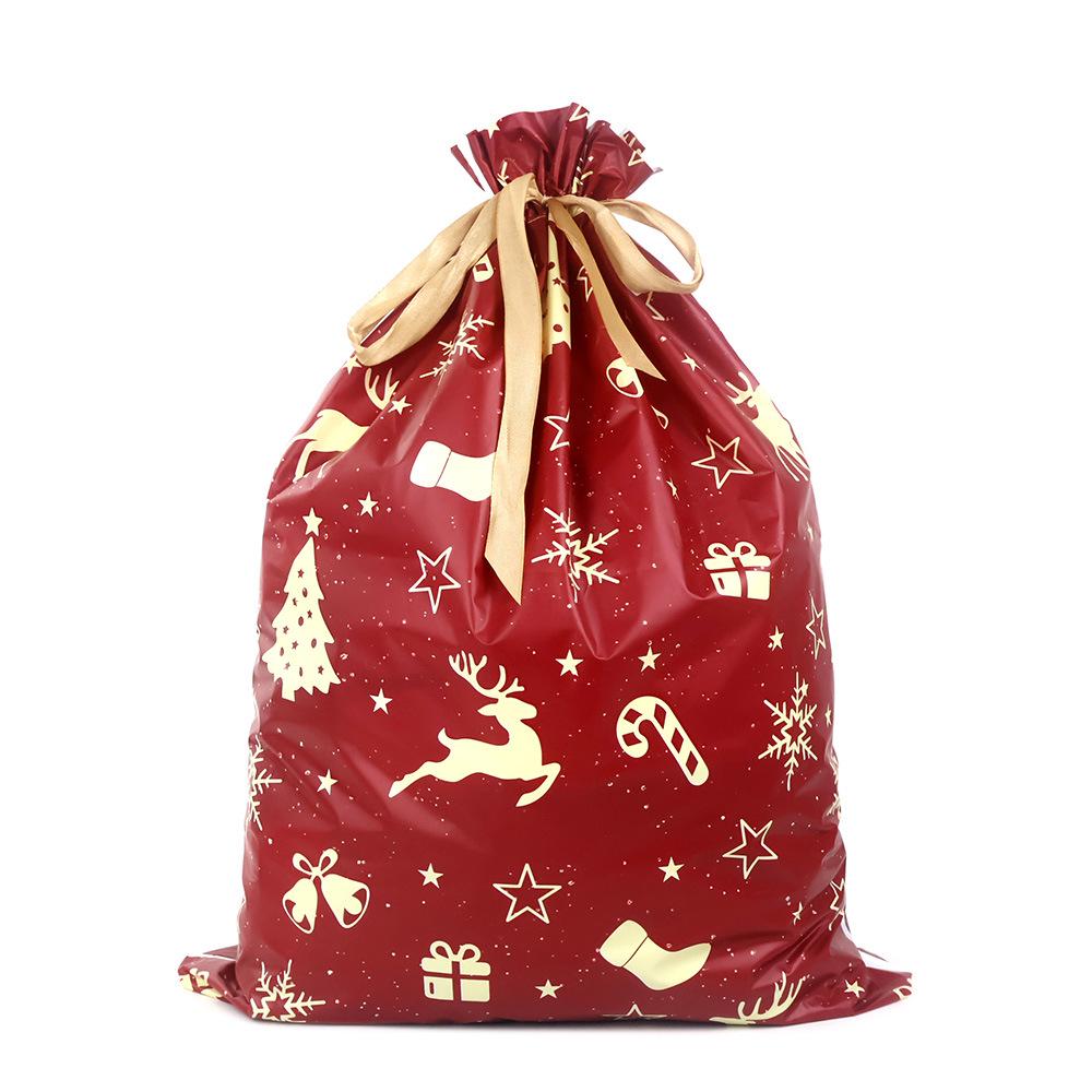 PE Drawstring Closure: Cute Christmas & New Year Gift Bag for Candy & Baking