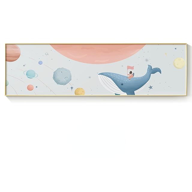 Nordic Cartoon Space Travel Canvas Painting Posters and Print Cute Kids Wall Art Pictures for Living Room Bedroom Kids Deoration