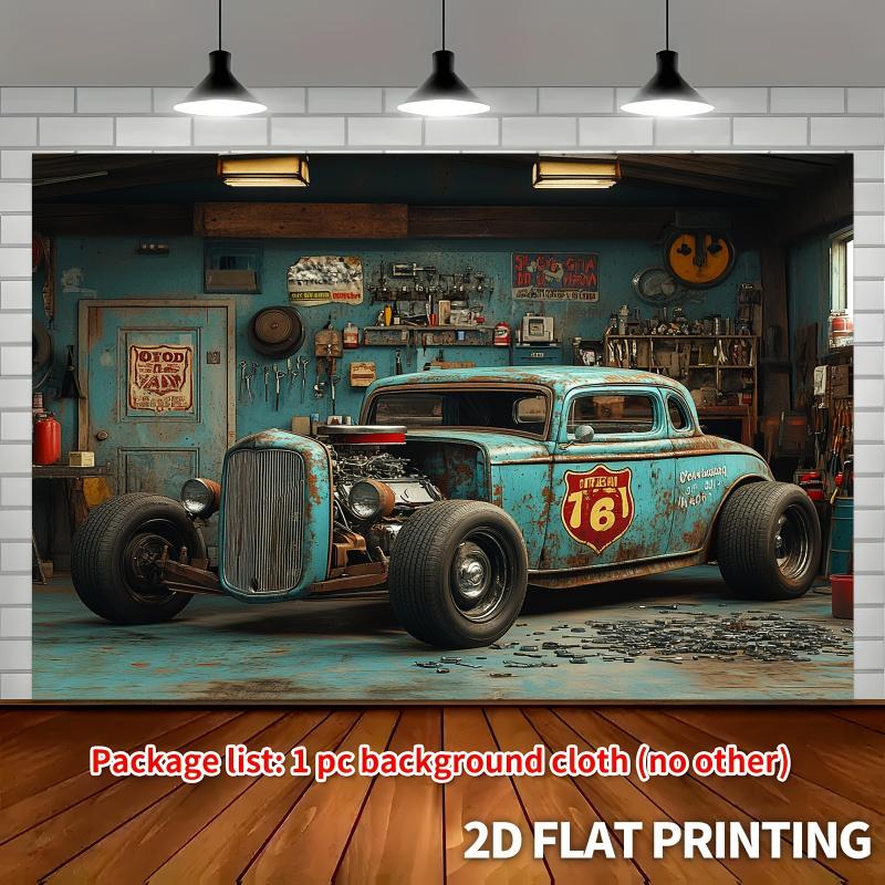 1 Vintage Car Garage bannerVintage Tools and Classic Car Design Events and Themed Parties