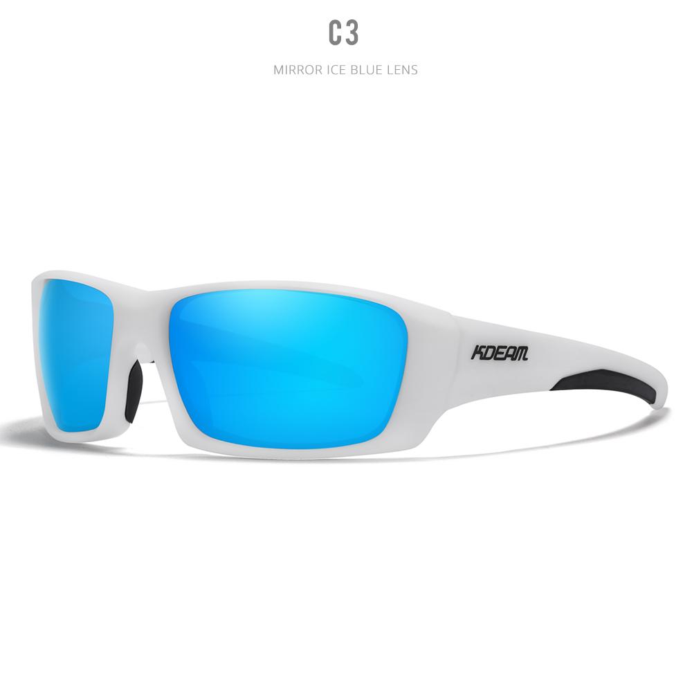 KDEAM High-End Sports Goggles TR90 Polarized Sunglasses Men Hiking Fishing Sun Glasses With Zipper Case