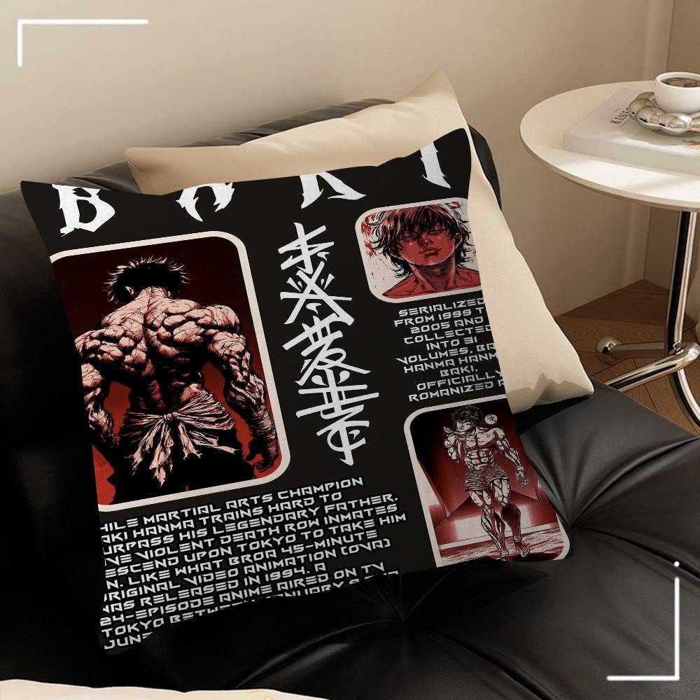 

Anime Baki The GGrappler Cushion Cover Decorative Pillow Sofa Home Decor Case Pillow Cases 30x30 cm