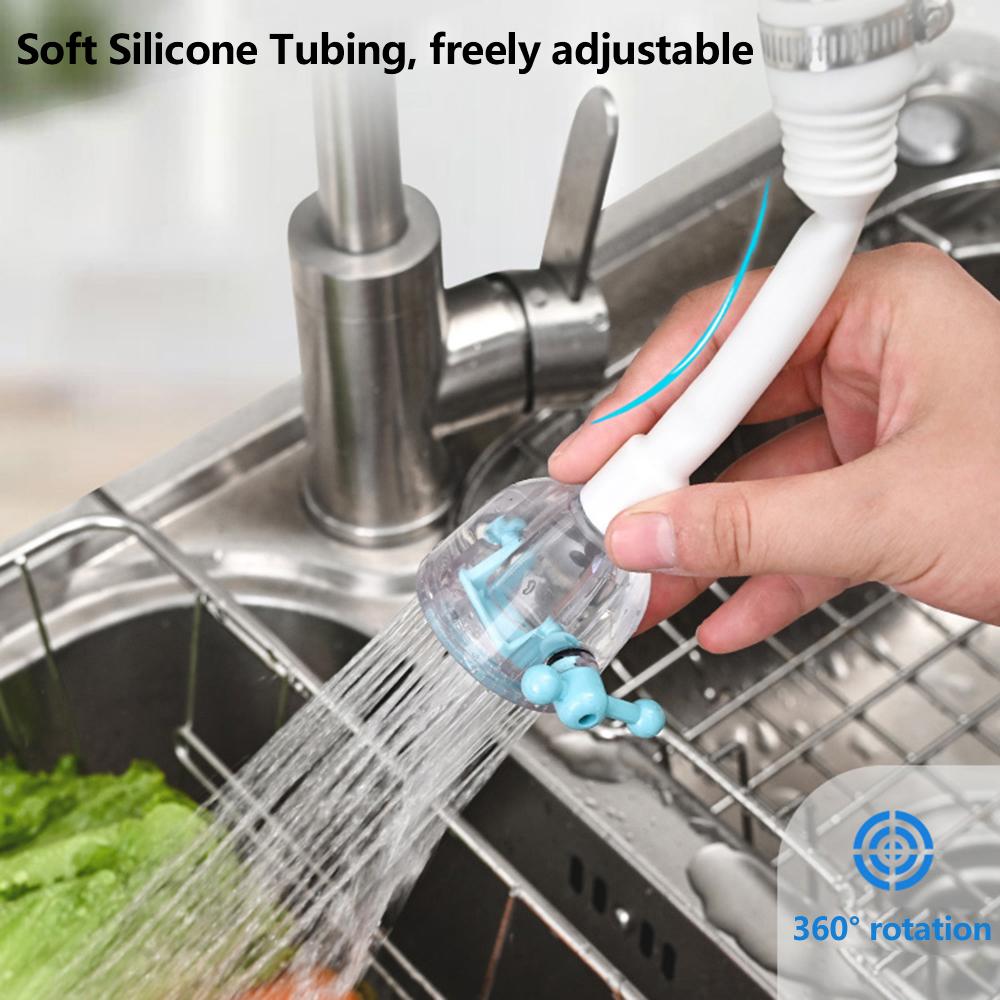 1 Stück drehbarer Spültisch-Verlängerungs-Sprühkopf mit verstellbarem Wasserhahnadapter und Filter zur Wassereinsparung in Küche und Bad