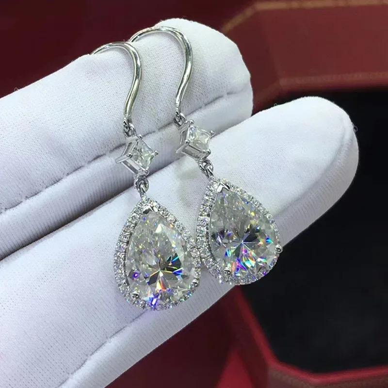 Luxury, High-End, Gorgeous Party, Water Droplet Zircon Earrings, Bride'S Wedding, Eternal And Dazzling Jewelry, Headwear