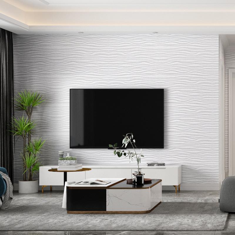 WTEMPO DIY samolepicí samolepky na zeď Vodotěsné Ložnice pro domácnost Obývací pokoj Tapeta Renovace stěny Dekorativní pozadí Pruhované tapety